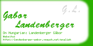 gabor landenberger business card