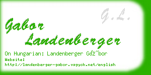 gabor landenberger business card